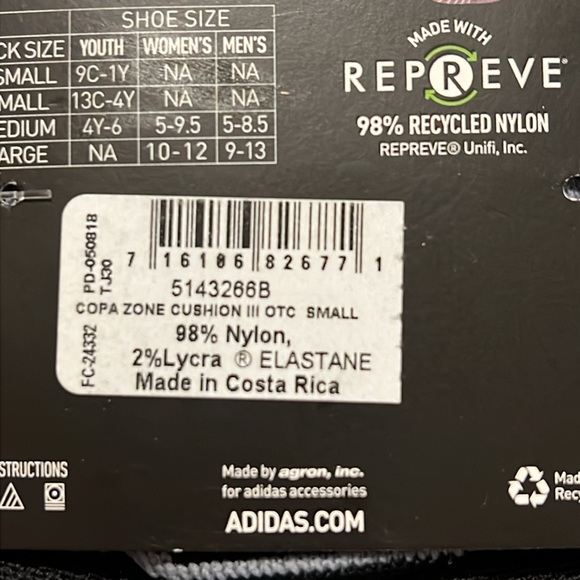 🌟NWT🌟 3 Pairs Adidas Soccer Socks Youth S (13C-4Y) - Picture 9 of 14
